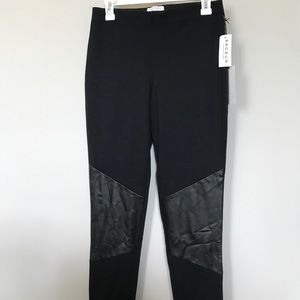 Black Kendall & Kylie leather knee leggings